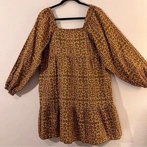 Universal Thread BoHo Prairie Peasant Tiered Baby-Doll Dress w/ Pockets – Size M